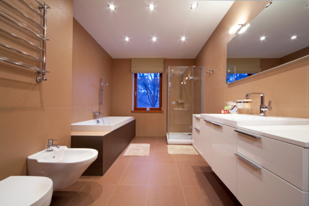 Modern mauve bathroom