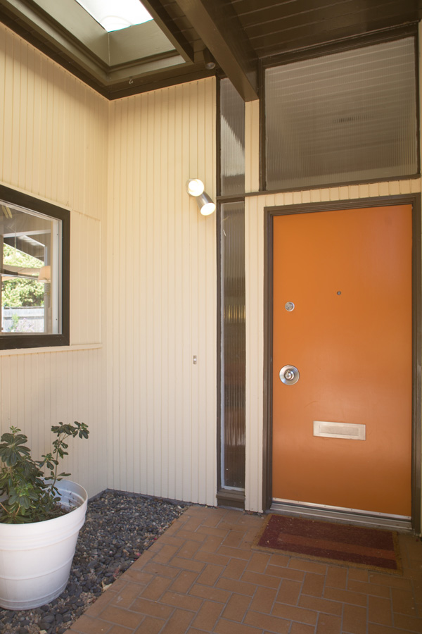 Orange front door