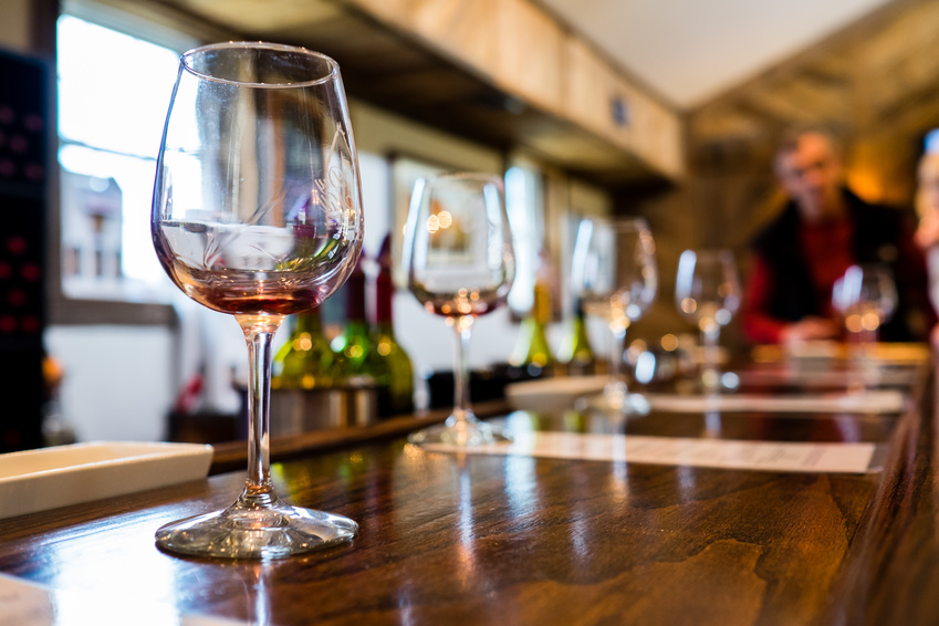 tasting bar at a winery