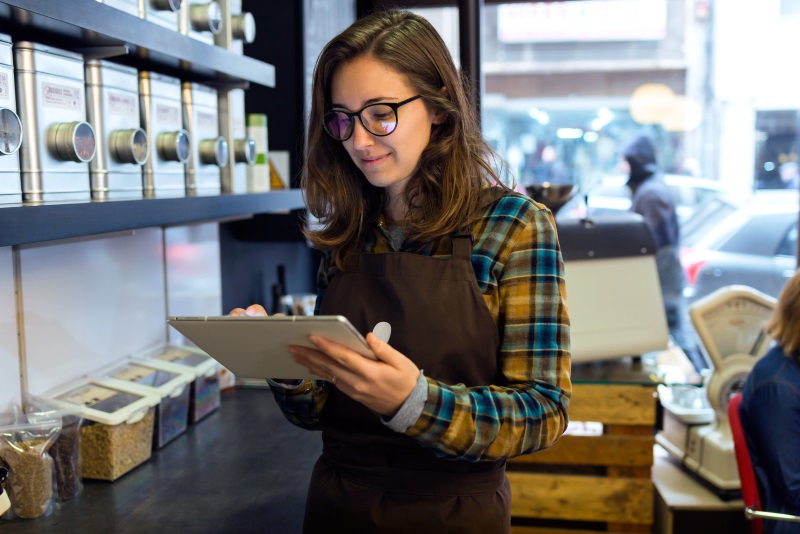 human-centered design, woman doing inventory