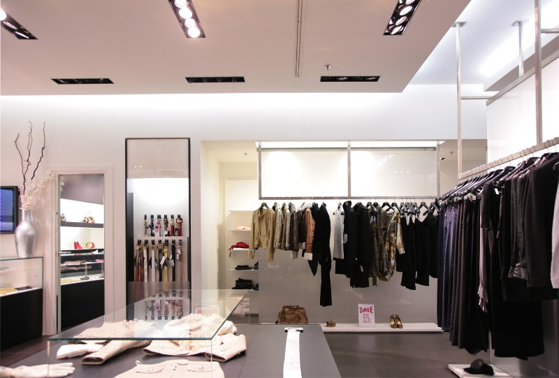interior of retail clothing shop