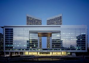 Front of the new CAA Building in Los Angeles