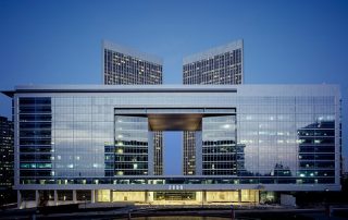 Front of the new CAA Building in Los Angeles