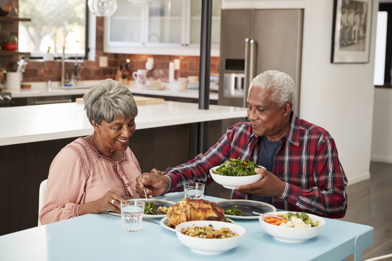 seniors in kitchen